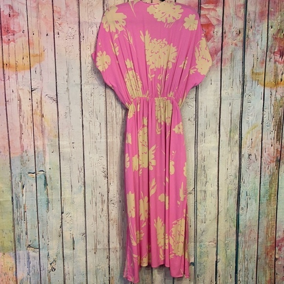 Pink floral Samsoe Samsoe Dress XXS Fits Like M! - Picture 2 of 8